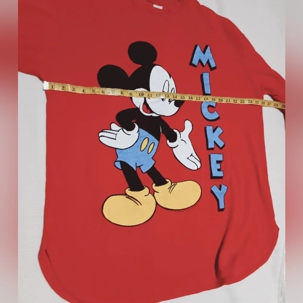 3X25 Vintage SEARS Mickey Red Long Sleeve night gown Size L - Picture 7 of 10